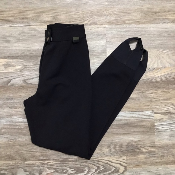 edelweiss Pants - edelweiss Ski Wear Vintage Wool Blend Black Stirrup Ski Pants 8